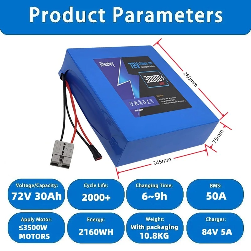 72V Battery 20S4P 20AH 20S6P 3 - Electric Bicycle Battery 72V 30Ah recension och pris
