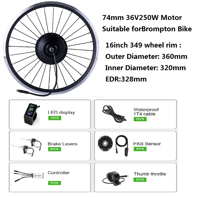 DIY Brompton E-Bike Conversion - Ebike Conversion Kit 72V 3000W recension och pris