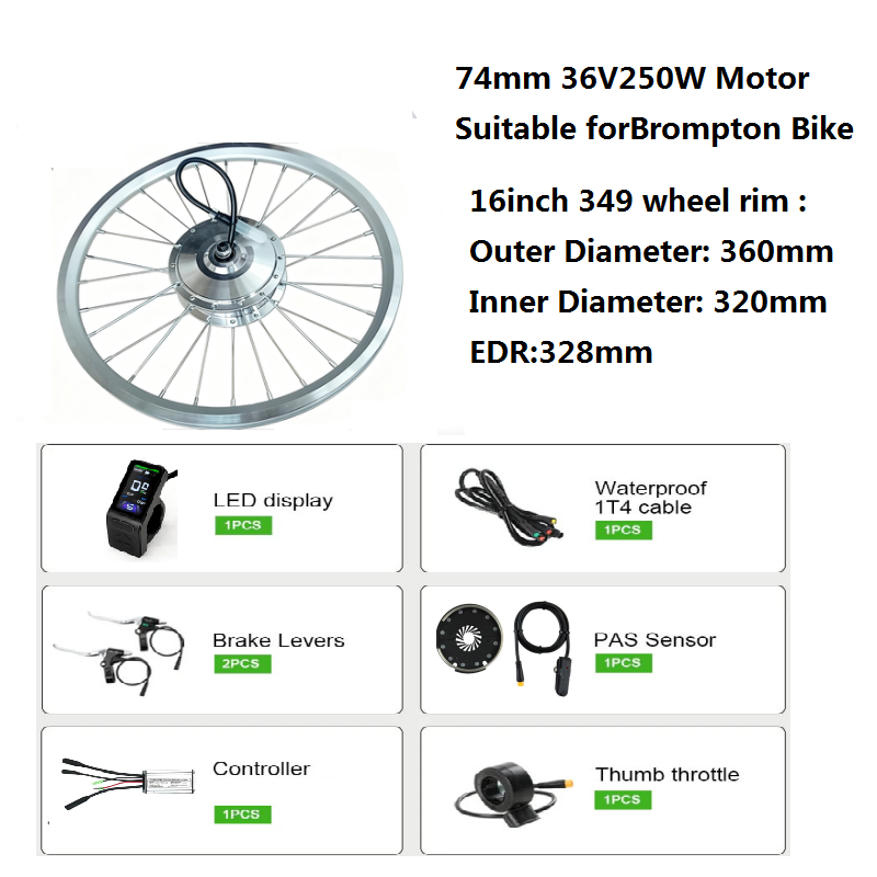DIY Brompton E-Bike Conversion - Ebike Conversion Kit 72V 3000W recension och pris